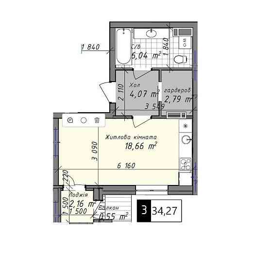 Продам просторную смарт квартиру 34,3 м в Odessa City на Промышленной Одесса