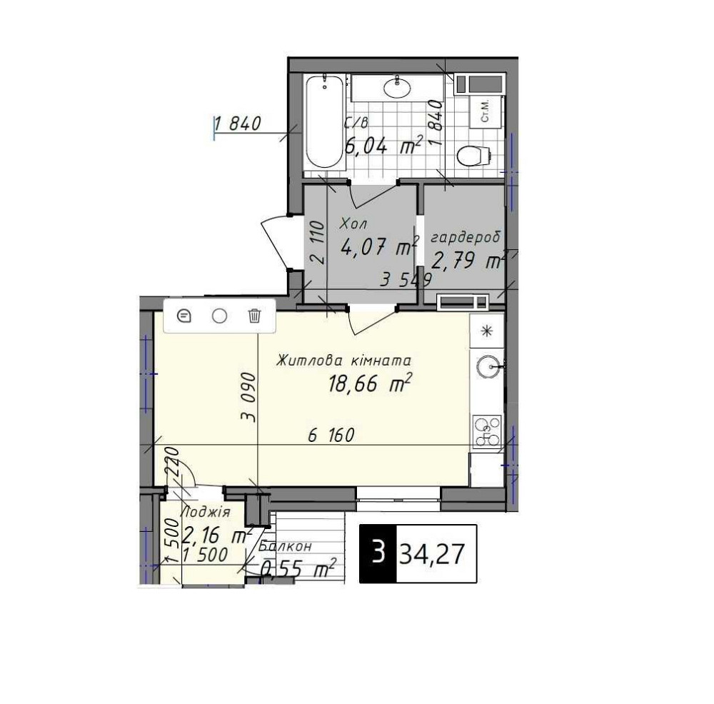 Продам просторную смарт квартиру 34,3 м в Odessa City на Промышленной Одесса - изображение 1