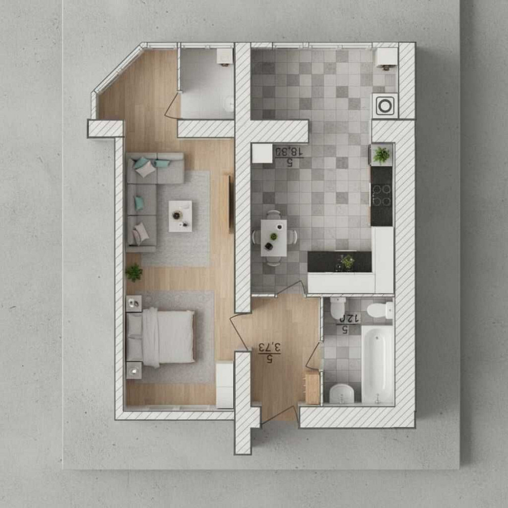 ID: 41718 Виставка 1к квартира в новобудові Khmelnytskyi - photo 6