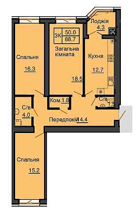 Стильна 3к квартира 89 м2 жк Софія Резиденс від Мартинова Sofiivska Borshchahivka