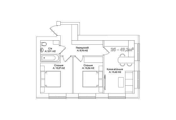Двокімнатна з документами на середньому поверсі, центр! Іrpin