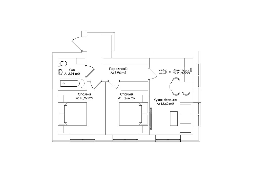 Двокімнатна з документами на середньому поверсі, центр! Іrpin - photo 5