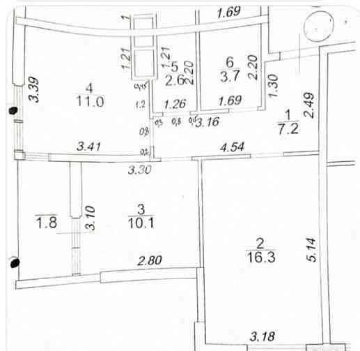 2 комнатная квартира 65 Ж. Евроремонт. Одеса