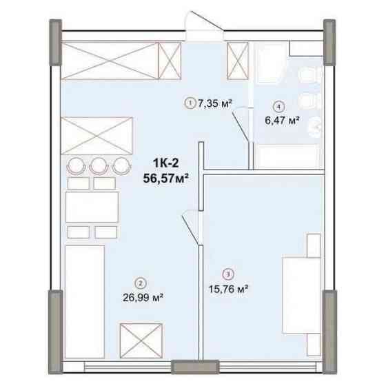 ЖК Едельвейс 1 кімнатна квартира Edelweiss House Kyiv