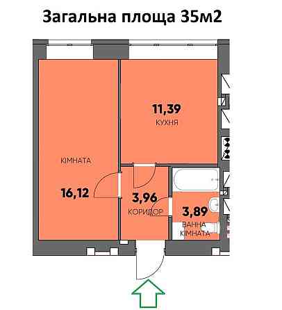 1к квартира в новому ЖК Континент Рей. Газ підключено Bucha