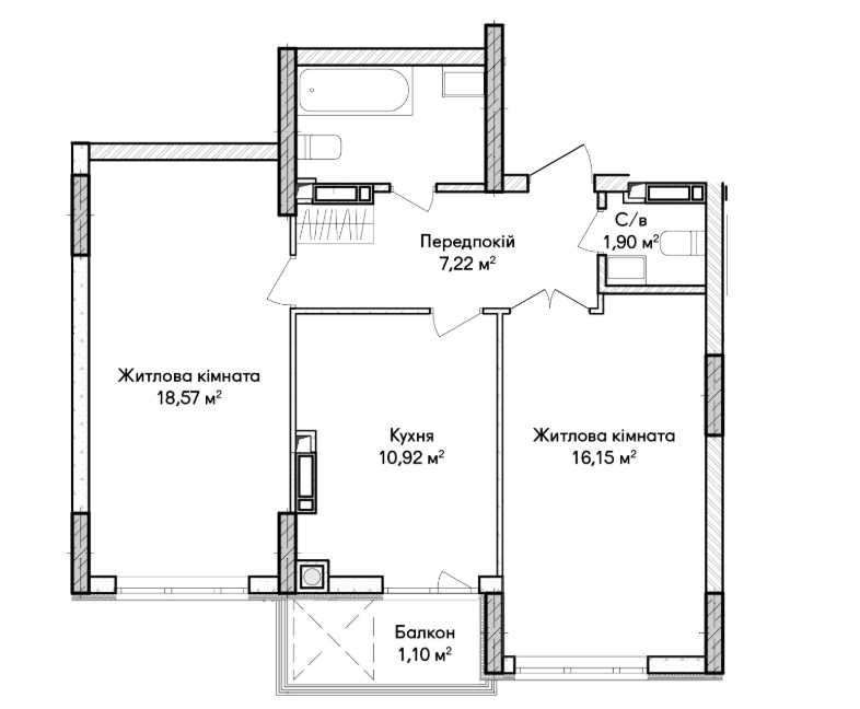 Безпека та комфорт вашої родини | 2-к квартира в ЖК Синергія Сіті Ірпінь - зображення 7
