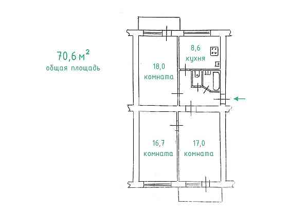 3х комн  70 кв м Район 1 станции Люстдорфская дор ул. К.-Заводскаая Одеса