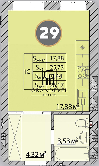 Продам квартиру-студію в ЖК Молодість по вул. Соборна, Ірпінь Ірпінь - зображення 2