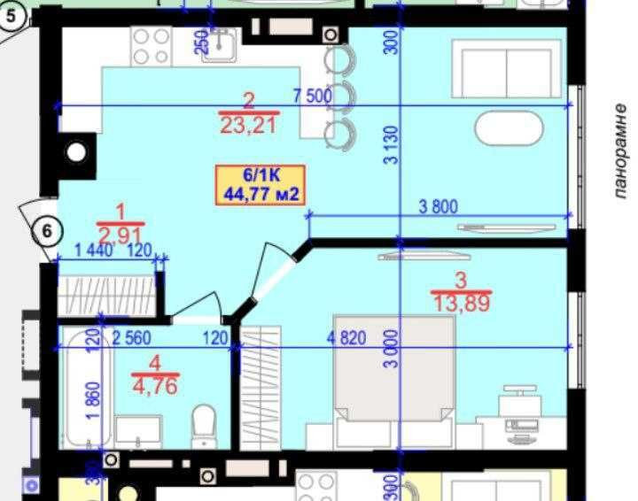 Продаж 1к квартири на вул. Національної Гвардії Іvano-Frankivsk - photo 1