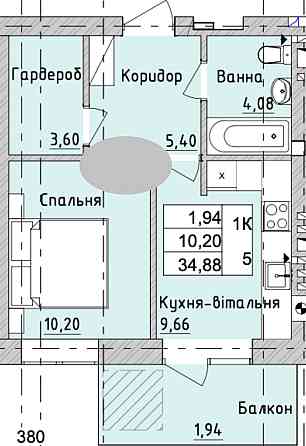 Затишна 1к квартира, Ірпінь, Без комісії, ЖК Бургундія-3 Ирпень
