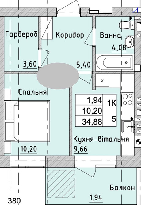 Затишна 1к квартира, Ірпінь, Без комісії, ЖК Бургундія-3 Ирпень - изображение 2