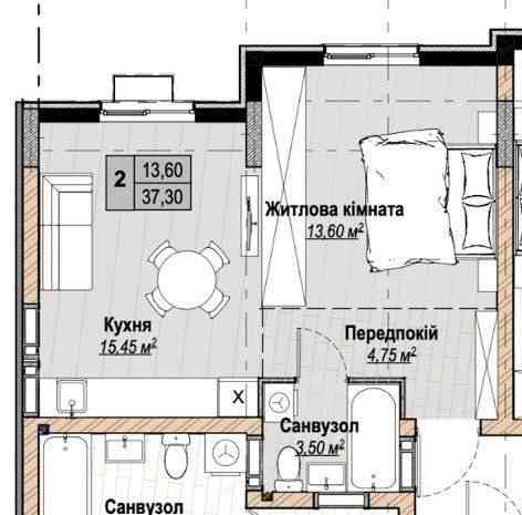 Без% Продається однокімнатна квартира, Чабани новий ЖК Plaza Kvartal 3 Чабаны