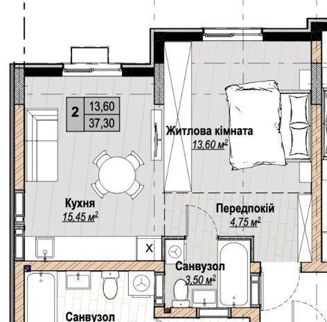 Без% Продається однокімнатна квартира, Чабани новий ЖК Plaza Kvartal 3 Чабаны - изображение 1