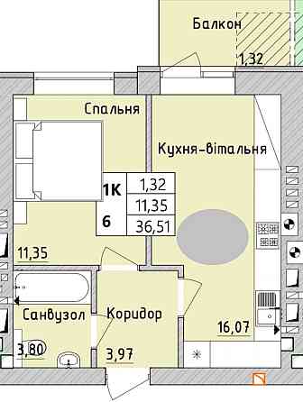 Затишна 1к квартира, Ірпінь, Без комісії, ЖК Бургундія-3 Ирпень