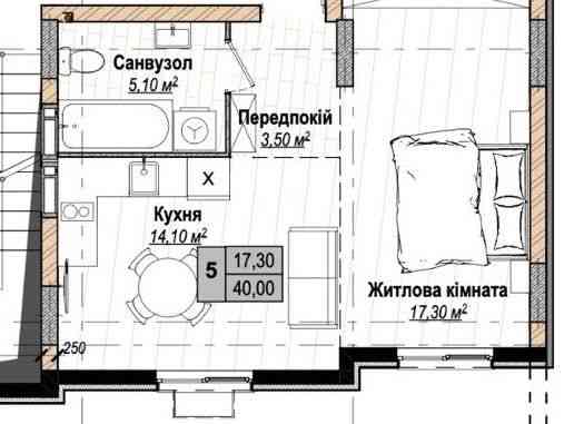 Без% Продається однокімнатна квартира, Чабани новий ЖК Plaza Kvartal 3 Чабаны