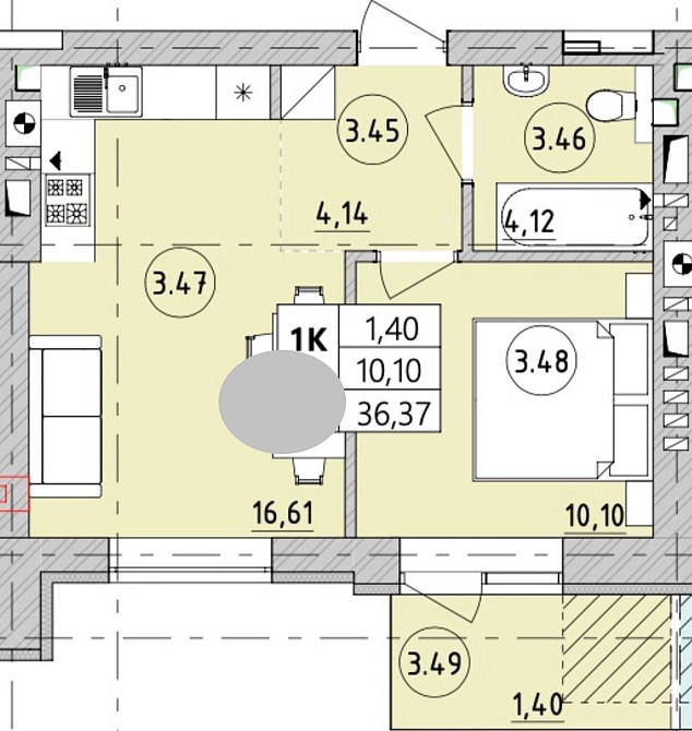 Затишна 1к квартира, Ірпінь, Без комісії, ЖК Бургундія-3 Ирпень - изображение 2