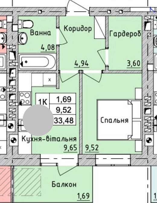 Світла 1-кімнатна квартира в одному з найкращих ЖК Ірпеня Ирпень - изображение 2