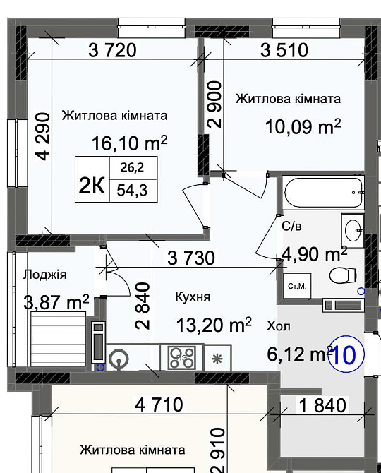 ‼️ продам 2 комнатную квартиру  (740 $ за метр) - Рассрочка Одеса - зображення 2