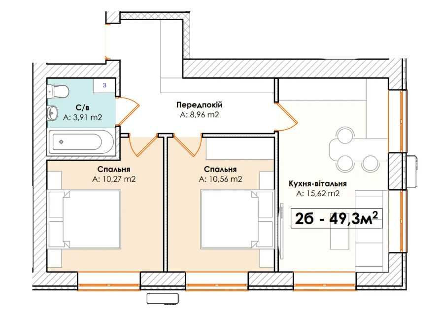 ЖK KVARTAL SOBORNA! Продам гарну 2к квартиру. Газ. ЦЕНТР МІСТА Ирпень - изображение 4