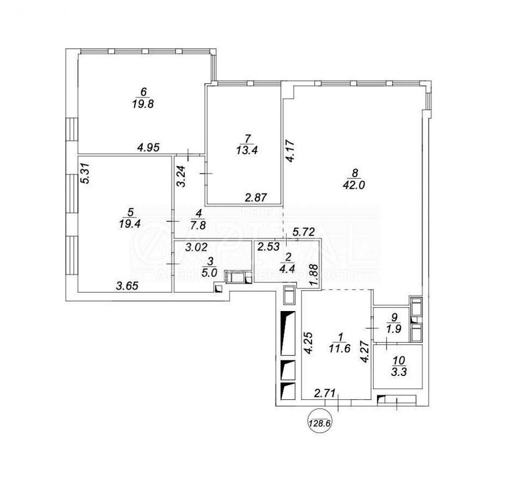 Продаж / Квартира / 128 м2 / ЖК TRIIINITY / Печерський район Київ - зображення 3