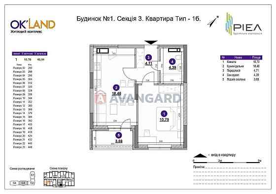 Без комісії 1 кімнатна 47м Окланд перепоступка єОселя Севастопольська Київ