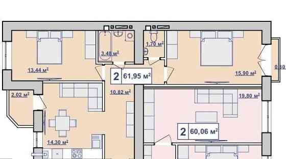 Простора 2кім. квартира 62м2! ТЕРМІНОВИЙ ПРОДАЖ Івано-Франківськ
