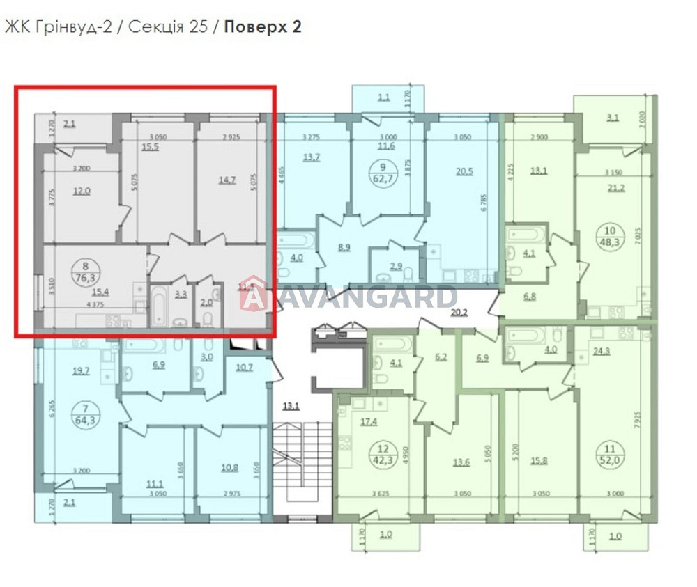 Продаж 3 кім 76 м2 Брюховичі Грінвуд 2 Briukhovychi - photo 8