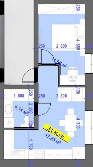 Однокімнатна квартира з індивідуальним опаленням на Каскаді Ивано-Франковск - изображение 1