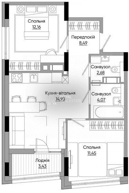 Продаж Квартира 2кімн 7пов 57м2 ЖК Lucky Land Kyiv - photo 5