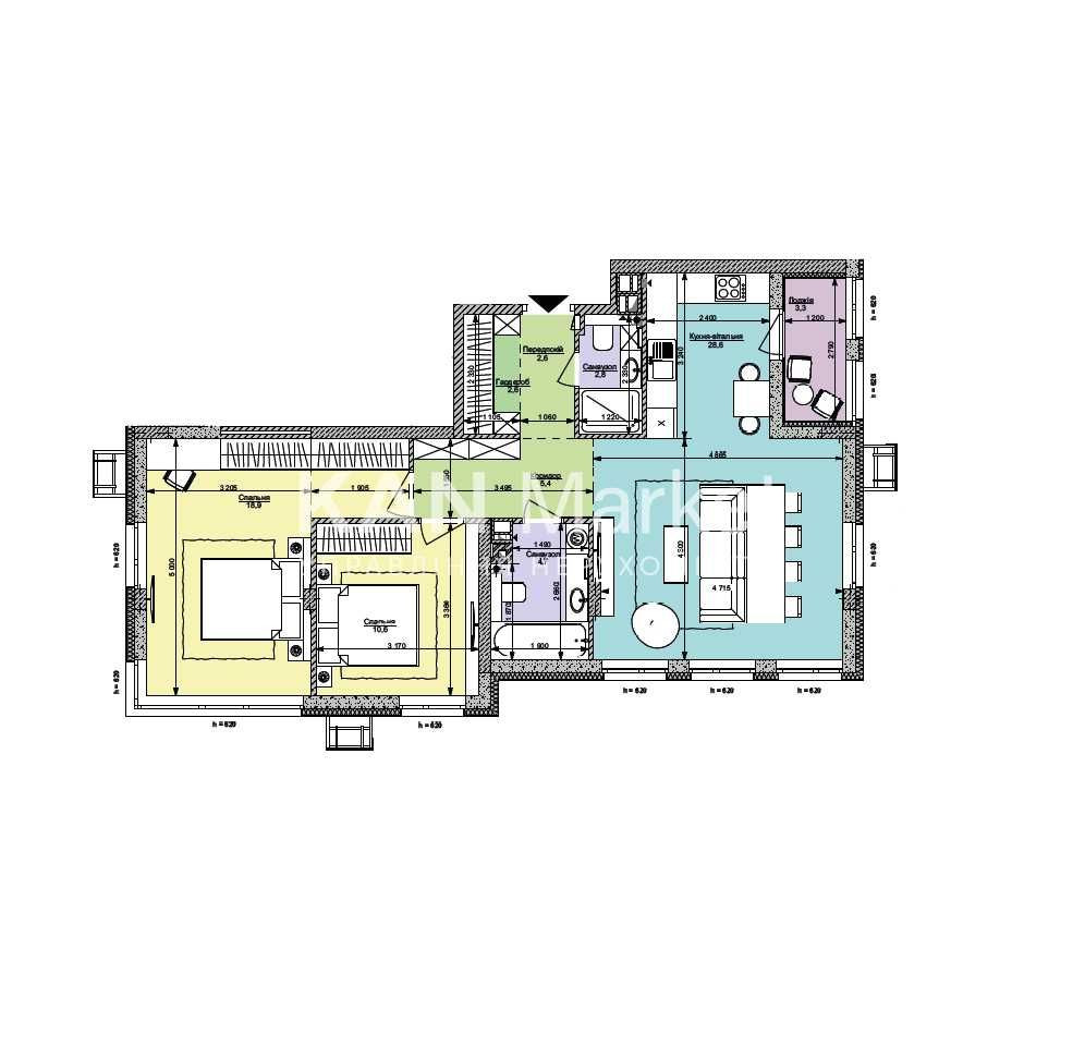 Продаж сімейної 2к квартири 79,8 м² з видом на мостик у Файна Таун Kyiv - photo 2