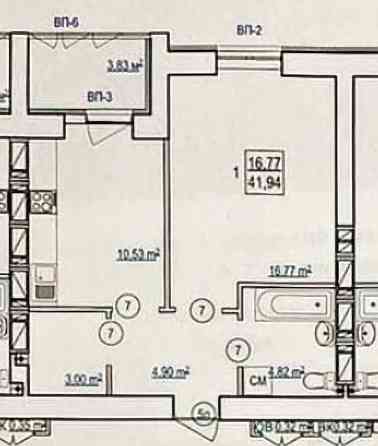 Продам квартиру 42м2  в новострое ЖК Сказка Дом 16 Коммуникации Есть.L Харків
