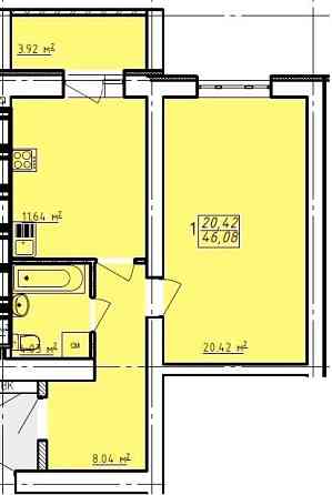 Продам ЖК ЛЕВАДА-2 однокомнатнатную квартиру в доме с коммуникациями.L Харків