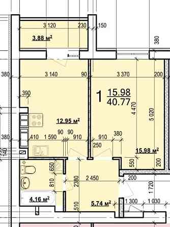 ЖК "Мира-3" продам 1 ком квартира 41м2 в подключённом доме.L Харків