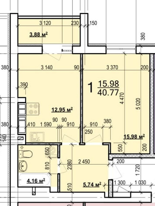 ЖК "Мира-3" продам 1 ком квартира 41м2 в подключённом доме.L Харків - зображення 2