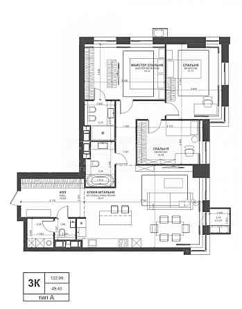 Продам квартиру 122м2, 3-кім, 5пов. ЖК Преміум Triiinity, ПЕЧЕРСЬК Kyiv