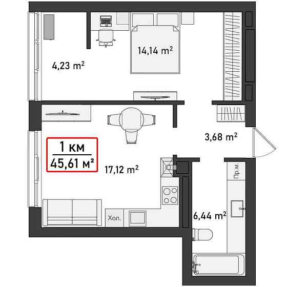Квартира 45,61 м2 у новому ЖК Акварелі на Пасічній за акційною ціною! Ивано-Франковск