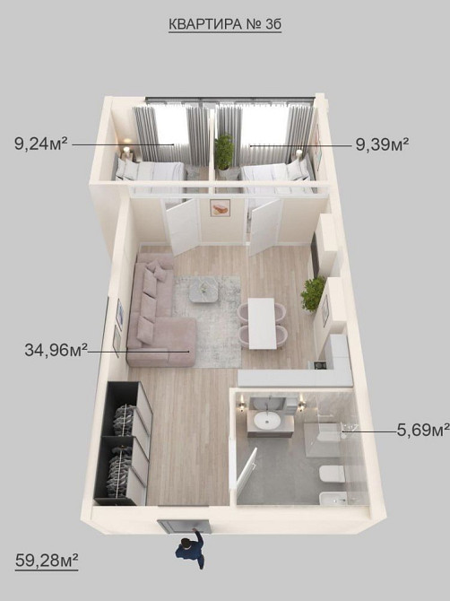 Квартиру в клубному будинку Donjon Днепр - изображение 1