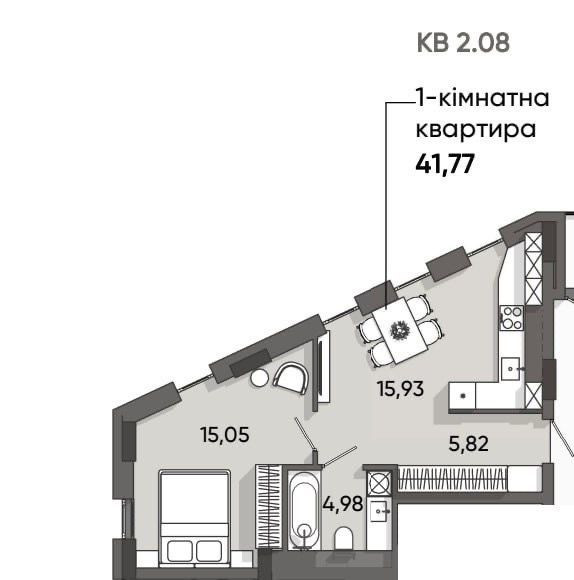 Продаж 1 кімнатної квартири в ЖК Lennona Residents, Шевченківський р-н Львов - изображение 1