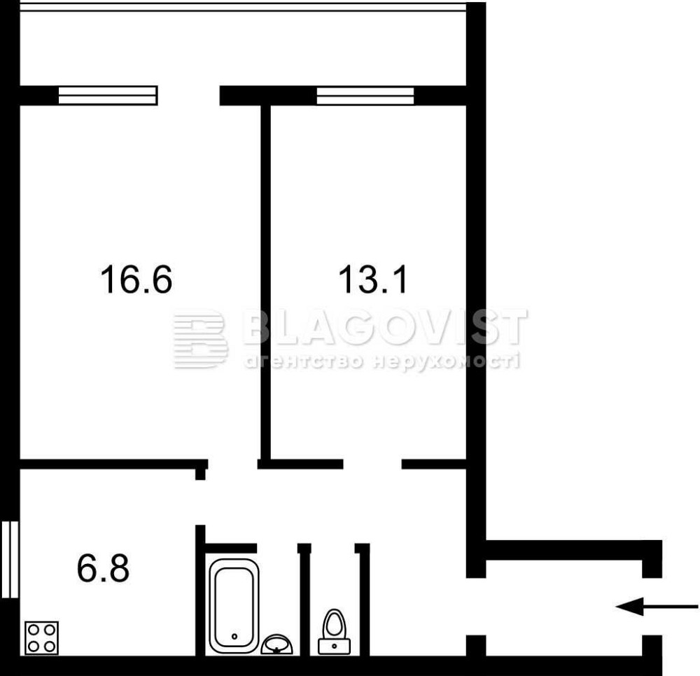 2к Науки проспект , Голосііво Деміівка 54 кв м, метро 5хв Kyiv - photo 3