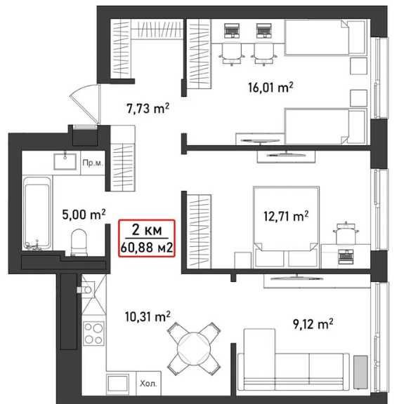 Продається 2-кім квартира у хорошому ЖК за акційною ціною! Ивано-Франковск - изображение 1