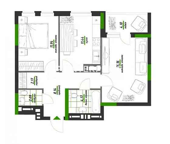 Продаж 2 кімнатної квартири ЖК НИВКИ ПАРК поряд з метро Kyiv