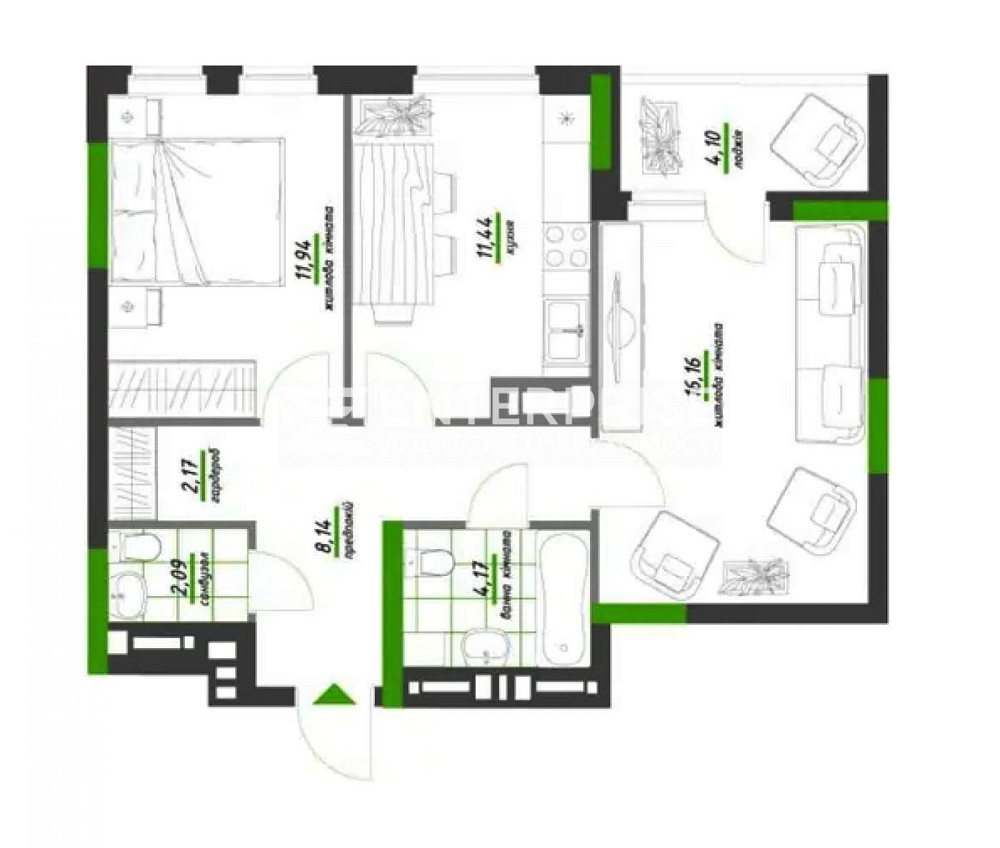 Продаж 2 кімнатної квартири ЖК НИВКИ ПАРК поряд з метро Kyiv - photo 3