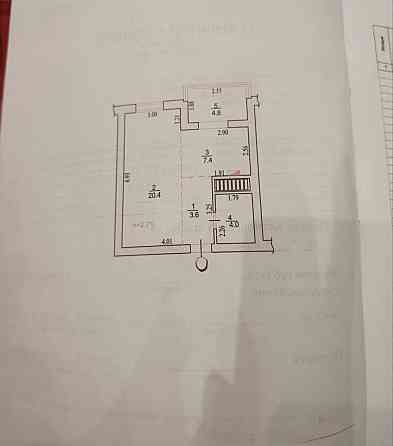 1-комнатная с ремонтом и газом у моря в кирпичном доме Fontanka