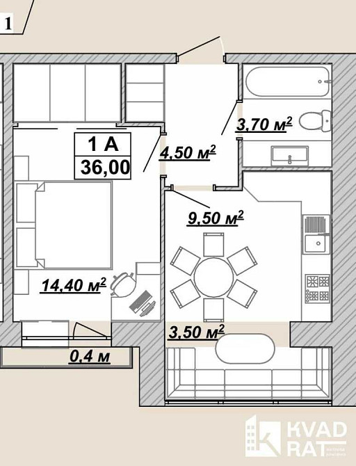 Компкактна 1-км квартира в центрі на комфортному 3 поверсі! Ивано-Франковск - изображение 2