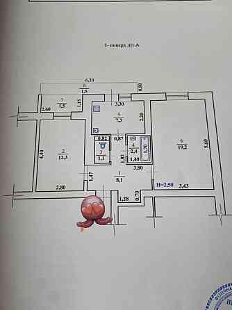 2х кімнатна цегла нового планування. Uzhhorod