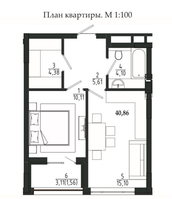 Квартира з видом на море в расрочку, ТРЦ Рівєра, переуступка Lisky - photo 1