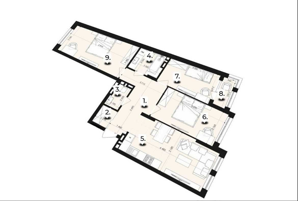 3-кімнатна квартира з розтермінуванням Dubliany (Sambirskyi r-n) - photo 3