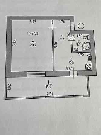 Продам 1-комнатную квартиру в г. Изюм Іzium