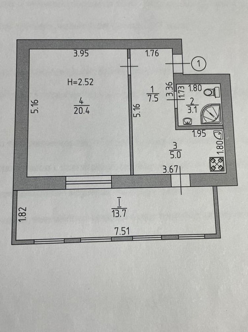 Продам 1-комнатную квартиру в г. Изюм Іzium - photo 1