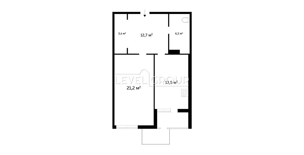 Простора 1-кімнатна 61 м2;  ЖК Перлина Нивок, Шевченківський р-н Kyiv - photo 4